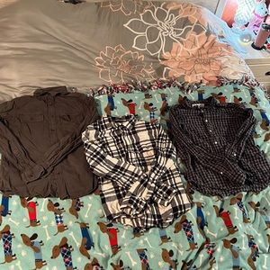 3-long sleeve button up shirts excellent condition
